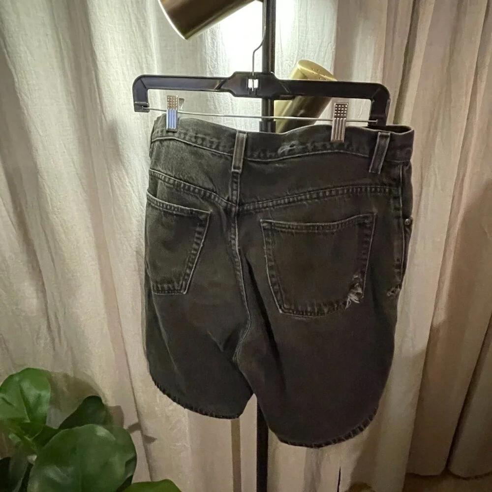 HONORS jorts black‎ denim 34 12 indie sleaze grunge perfect fit long guc